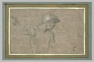 Soldat Casqué, À Mi-corps — Charles Le Brun