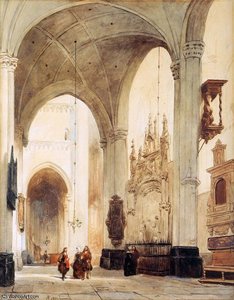 Church In Breda Sun — Johannes Bosboom