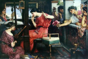 Penelope And The Suitors — John William Waterhouse