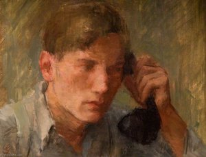 On The Phone — Lawrence Gowing