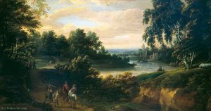 Landscape With A River And Horsemen — Jacques D' Arthois