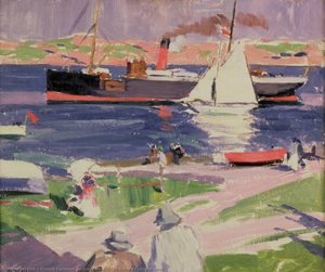 The Dunara Castle At Iona — Francis Campbell Bolleau Cadell