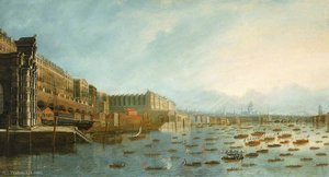 Nelson's Funeral Procession On The Thames, 9 January (1806) — Samuel Scott