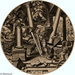 Samson Destroying The Temple Of The Philistines — Maerten Van Heemskerck