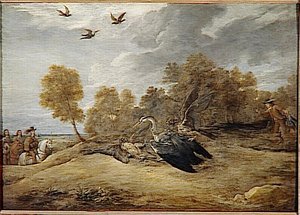 Chasse Au Heron Avec L'archiduc Leopold Guillaume (1614 1662) — David Teniers Ii Le Jeune