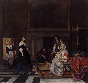 The Visit To The Nursery — Gabriel Metsu