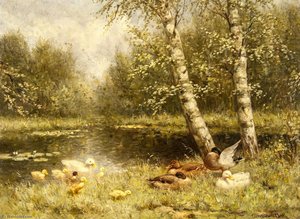 Ducks — Adolph Artz (david Adolf Constant Artz)