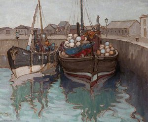 The Herring Boats And Buoys At Ardglass — Georgina Moutray Kyle