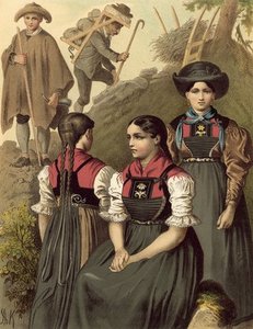 German Costume Tyrol Lechthal — Albert Kretschmer