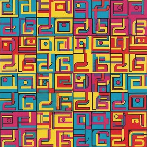 Chromatic Labyrinth: A Singular Symphony Of Interlocking Geometric Glyphs And Vibrant Prismatic Order — Clément Hardy