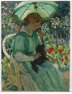 The Green Parasol — Emanuel Phillips Fox