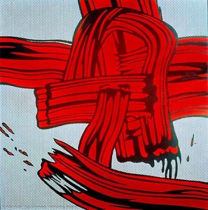 Rød Maling (penslestreg) — Roy Lichtenstein