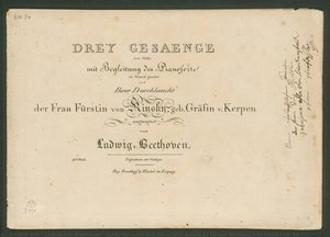 Songs For Voice And Piano After Poems By Johann Wolfgang Von Goethe Op. 83 — Ludwig Van Beethoven