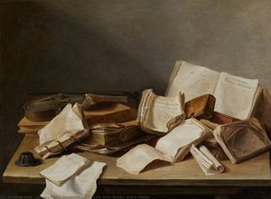 Still Life With Books And A Violin — Jan Davidszoon De Heem