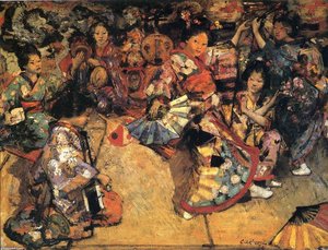 Japanese Dancing Girls — Edward Atkinson Hornel