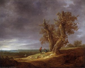 Landscape With Two Oaks — Jan Josephszoon Van Goyen