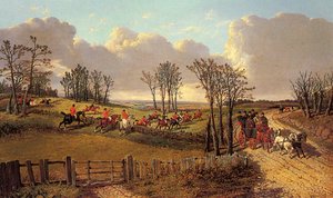 A Hunting Scene With A Coach And Four On The Open Road — John Frederick Herring Junior