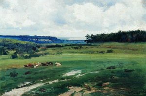 Landscape With A Herd — Konstantin Yakovlevich Kryzhitsky