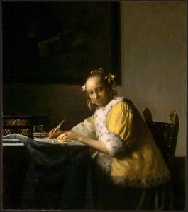 A Lady Writing Ngw — Johannes Vermeer