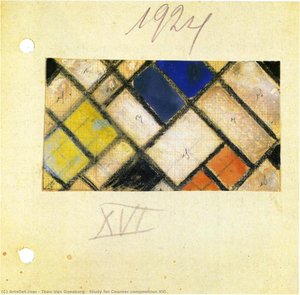 Study For Counter Composition Xvi — Theo Van Doesburg