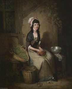 A Girl Shelling Peas — William Redmore Bigg