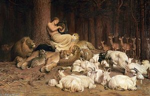 Apollo Playing The Lute — Briton Rivière