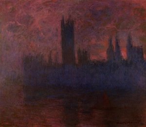 Palacio De Westminster, Sinfonía En Rosa — Claude Monet