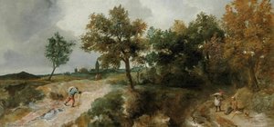 Hilly Landscape With Resting Peasants — Jan Andrea Lievens Jan Lievens