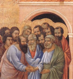 Parting From St John (detail) — Duccio Di Buoninsegna