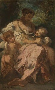 Venus And Two Cupids — Narcisso Díaz De La Peña
