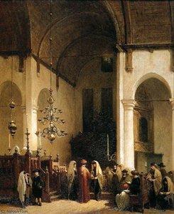 Portugese Synagoge In Amsterdam 3 Sun — Johannes Bosboom