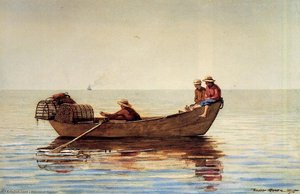 Les Trois Garçons Dans Une Dory Avec Des Râteliers De Homard — Winslow Homer