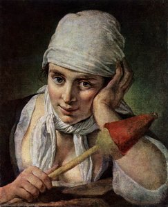 Young Girl With Distaff — Pietro Antonio Rotari