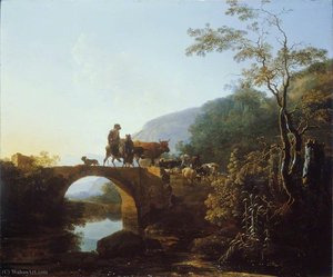 Bridge In An Italian Landscape — Adam Pynacker