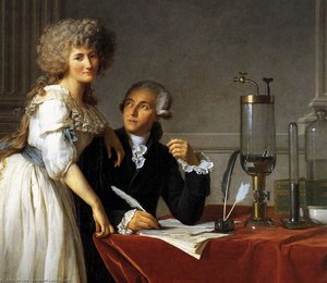 Retrato De Antoine Laurent Lavoisier Y Marie Anne Lavoisier (detalle) — Jacques-louis David