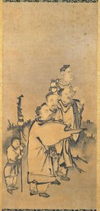 Qin Gao And Other Immortals; Left Scroll — Sesson Yūbai
