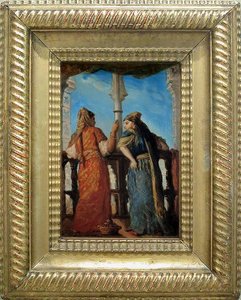 Juives D'alger Au Balcon (with Frame) — Théodore Chassériau
