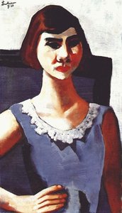 Portrait Of Quappi In Blue — Max Beckmann