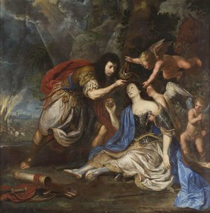 Mortally Wounded Clorinda Baptized By Tancred — Jan De Herdt