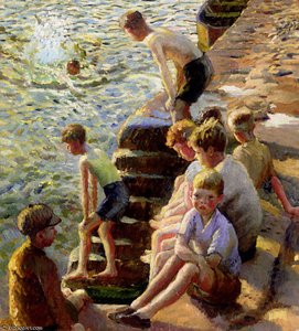 Boys Bathing — Harold Harvey