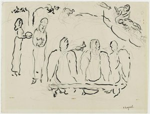 Abraham A Traja Anjelovia — Marc Chagall