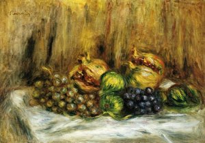 Still Life With Grapes — Pierre-auguste Renoir