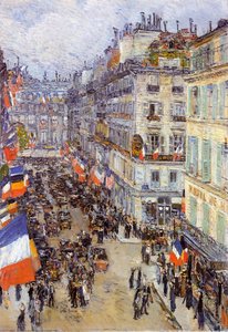 July Fourteenth, Rue Daunou — Frederick Childe Hassam