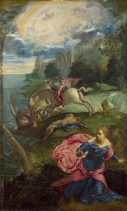 Heiliger Georg Und Der Drache — Tintoretto (jacopo Comin)