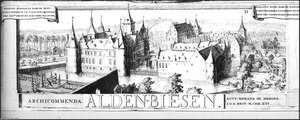 Radierung Mit Der Ansicht Der Deutschordenskommende Alden Biesen — Romeyn De Hooghe
