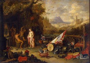 Venus At The Forge Of Vulcan — Jan Van Kessel