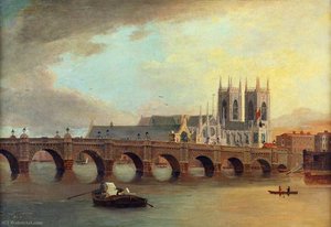 Westminster Bridge And Abbey — Samuel Scott