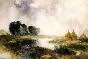 A Showery Day, Long Island — Thomas Moran