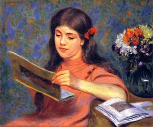 Girl Looking At A Book — Federico Zandomeneghi