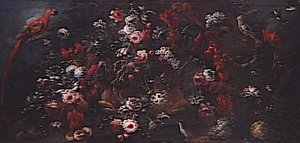 Fleurs Et Oiseaux — Jean Baptiste Monnoyer
